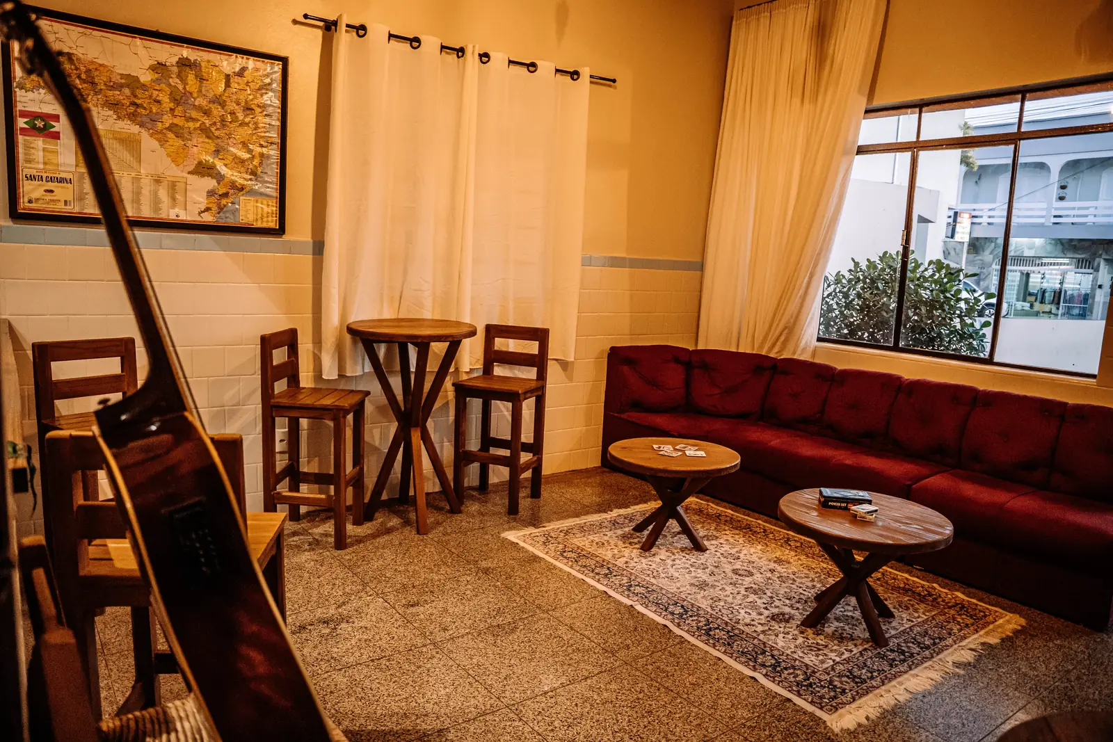 Sala de convivência do Hotel Manenti